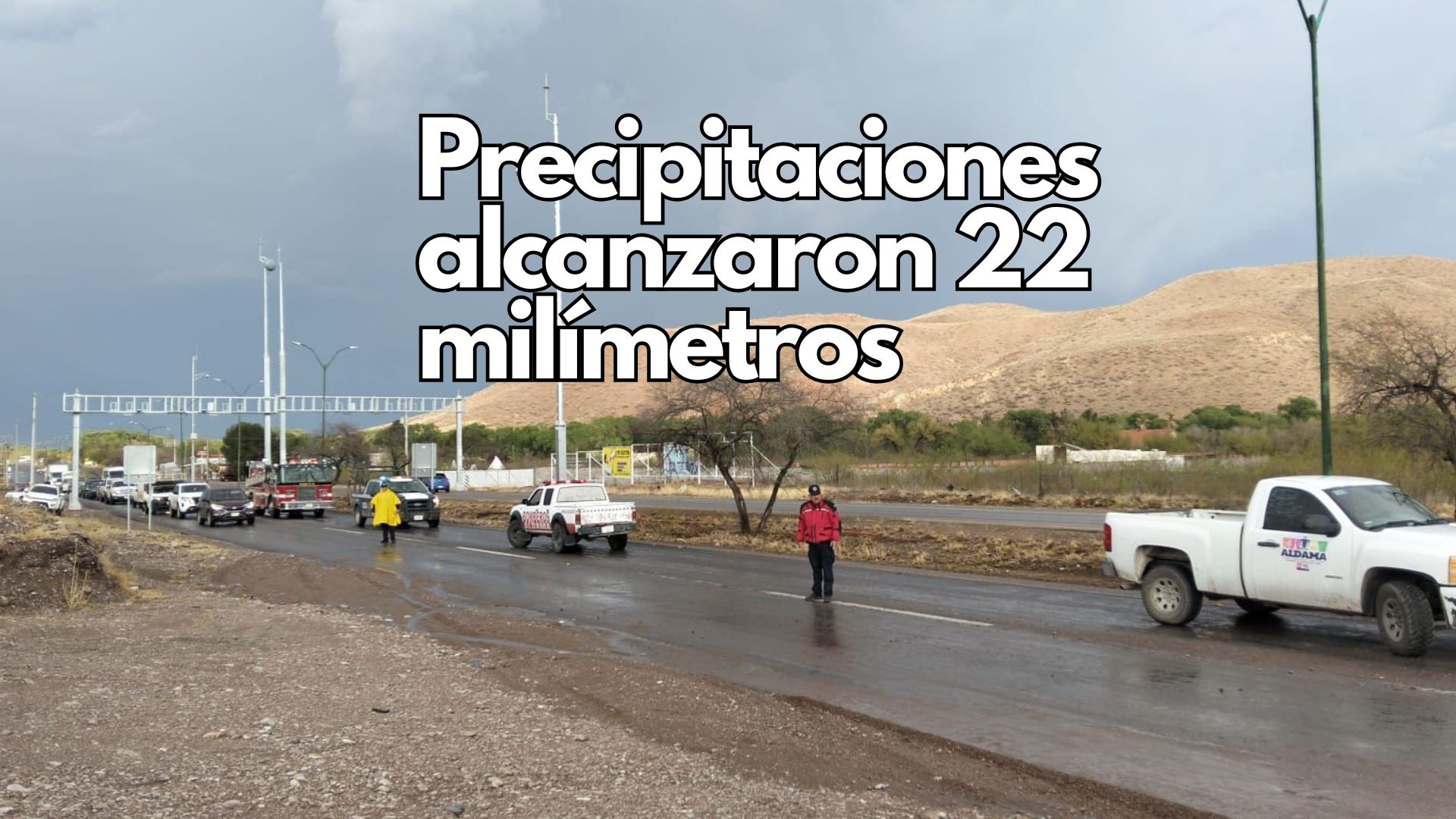 Cierran carretera Chihuahua-Aldama por deslave tras intensas lluvias