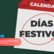 Calendario con las fechas de los tres días de descanso obligatorio que aún restan para los trabajadores en México durante 2026.